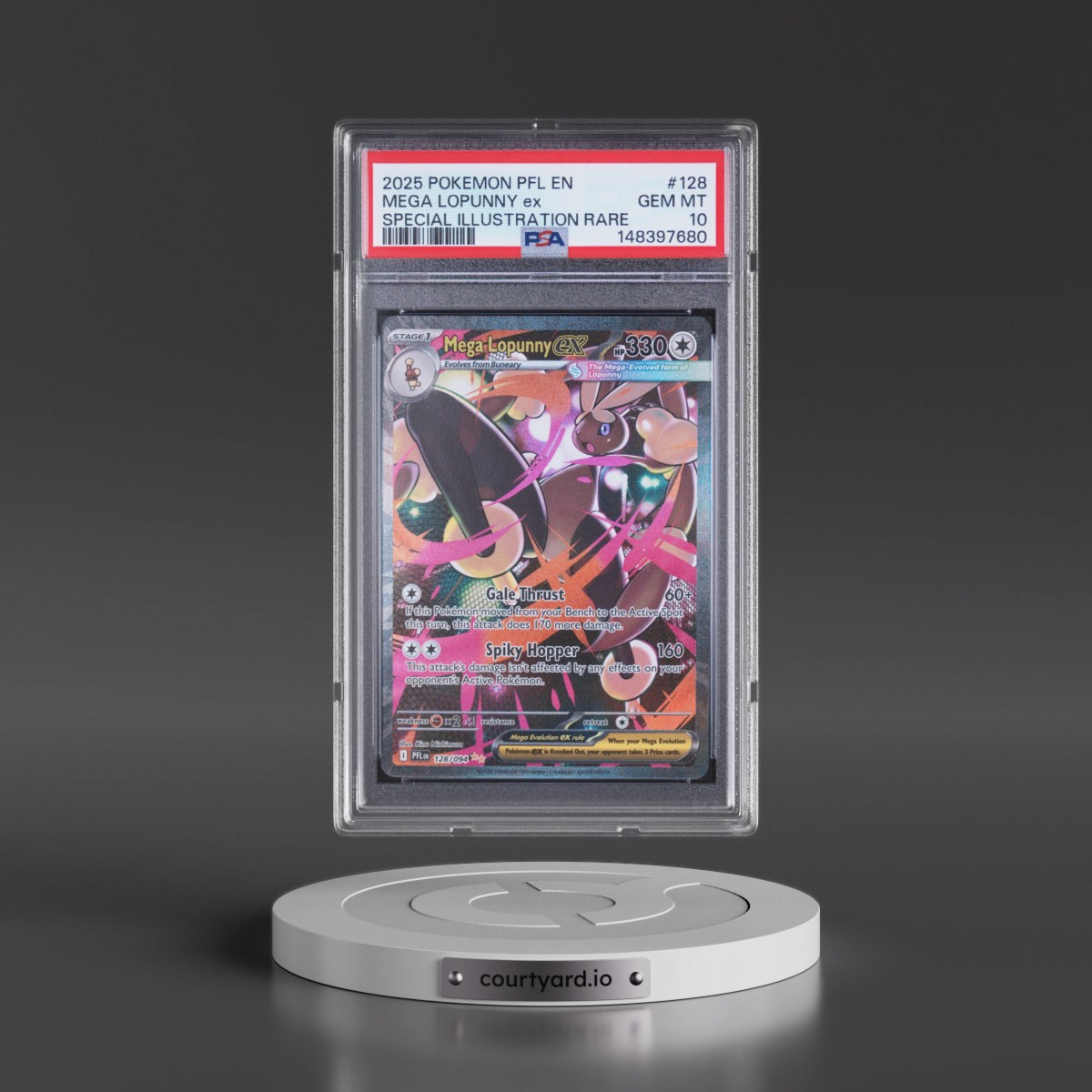 2025 Pokémon Pfl EN-Phantasmal Flames Mega Lopunny EX - Holo Special Illustration Rare #128 PSA 10