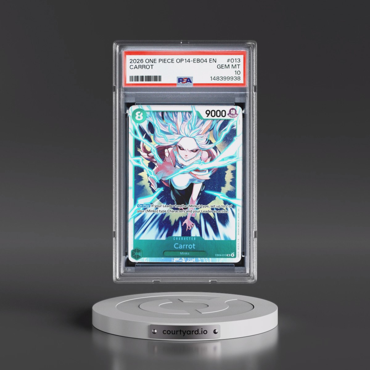2026 One Piece OP14-EB04-the Azure Sea's Seven #013 Carrot (PSA 10 GEM MINT)