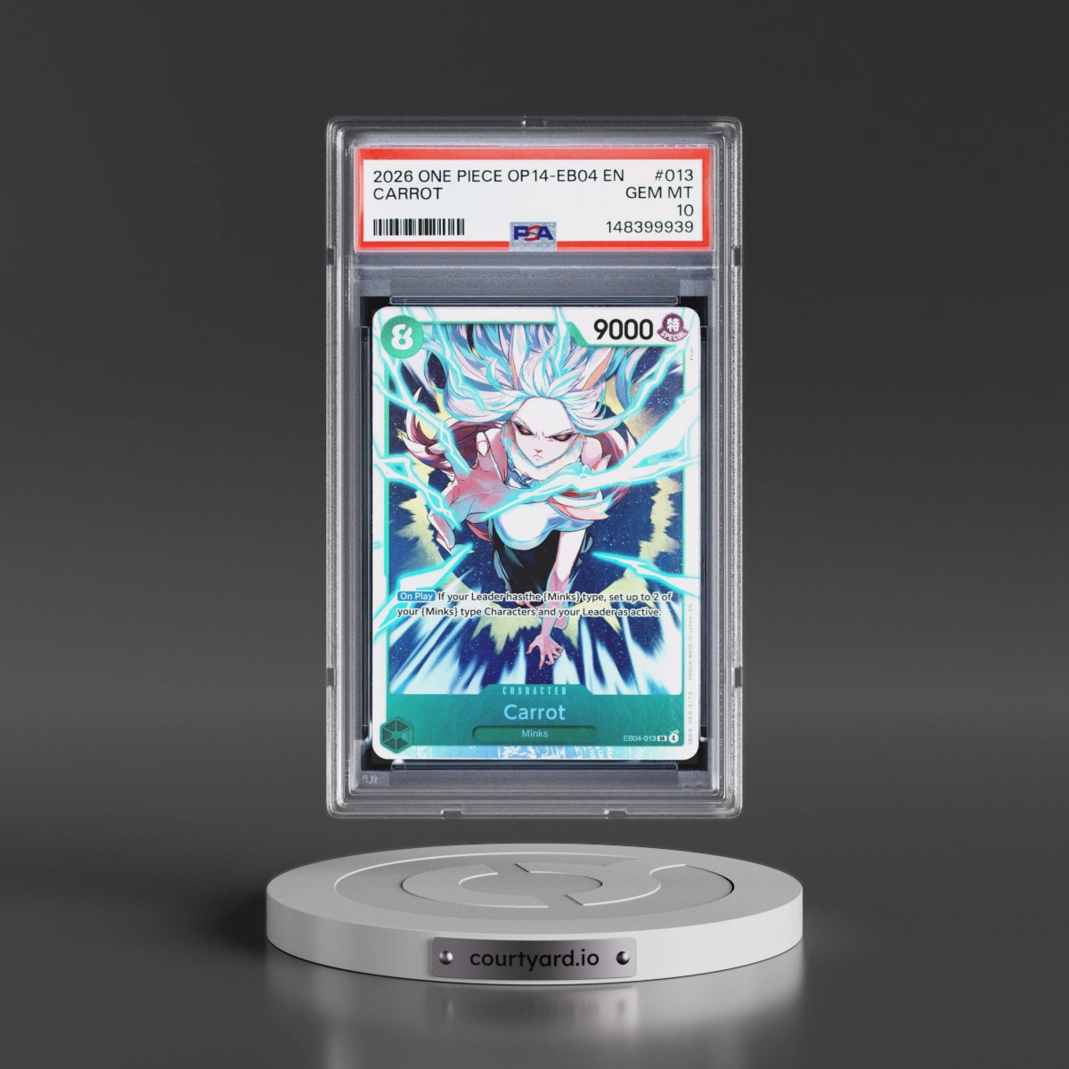 2026 One Piece OP14-EB04-the Azure Sea's Seven #013 Carrot (PSA 10 GEM MINT)