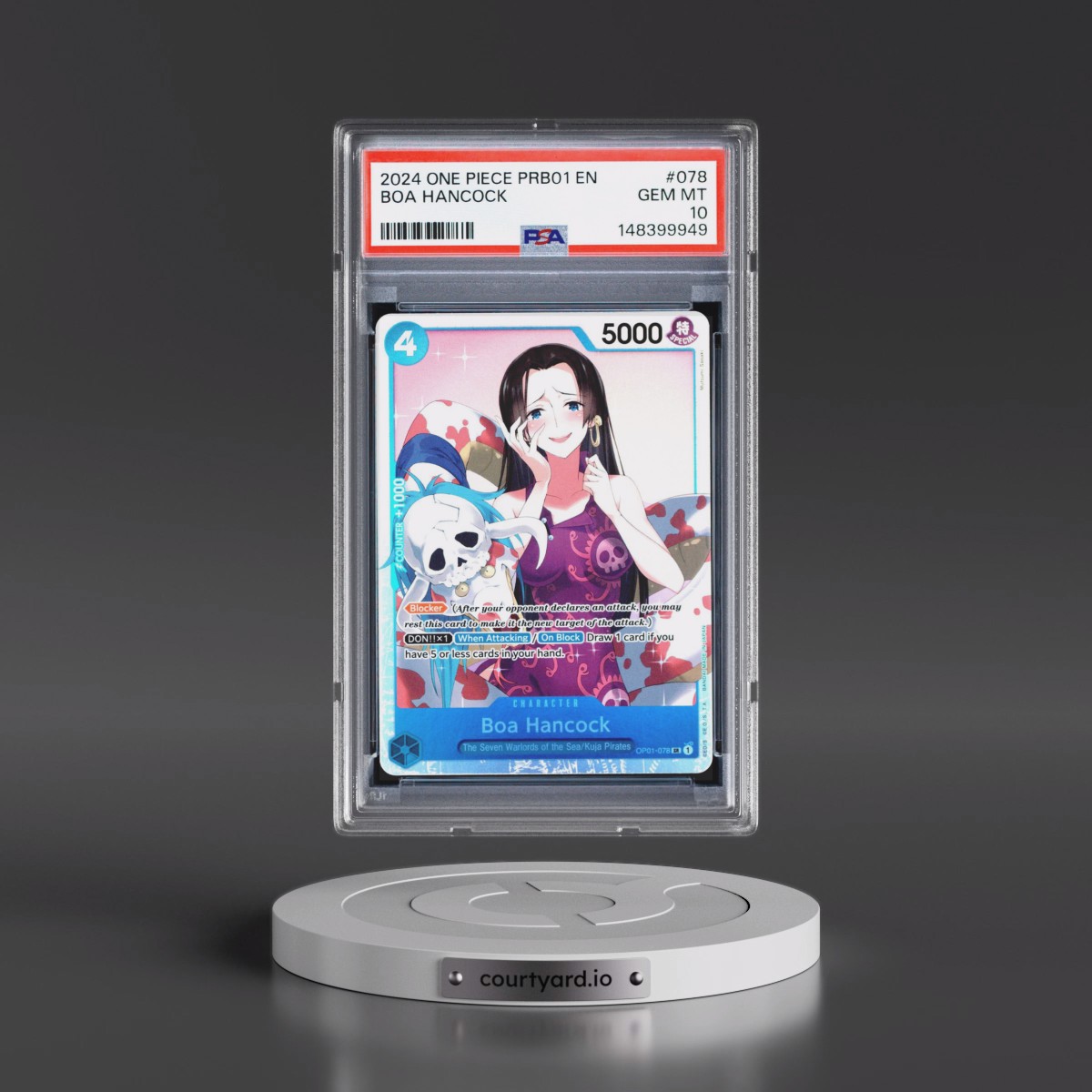 2024 One Piece PRB01-Premium Booster -One Piece Card the Best #078 Boa Hancock (PSA 10 GEM MINT)