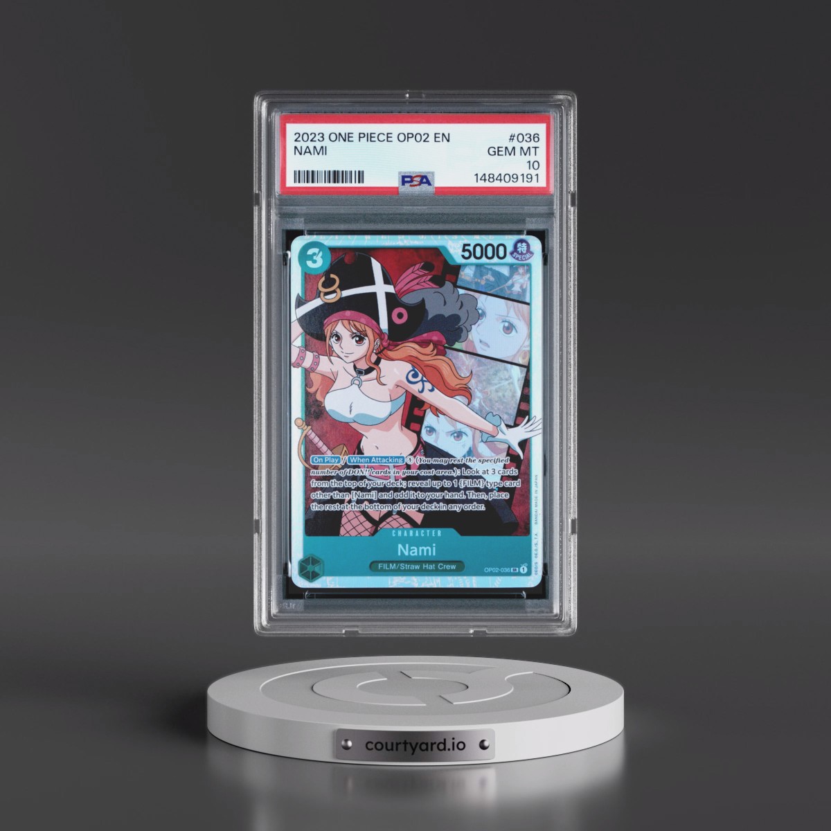 2023 One Piece OP02-Paramount War #036 Nami (PSA 10 GEM MINT)
