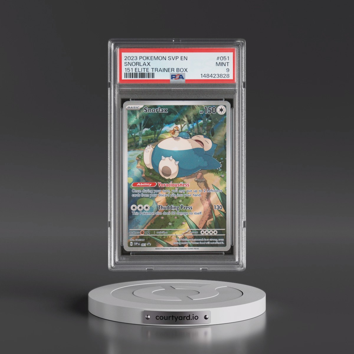 2023 Pokémon Svp EN-SV Black Star Promo #051 Snorlax - 151 Elite Trainer Box (PSA 9 MINT)