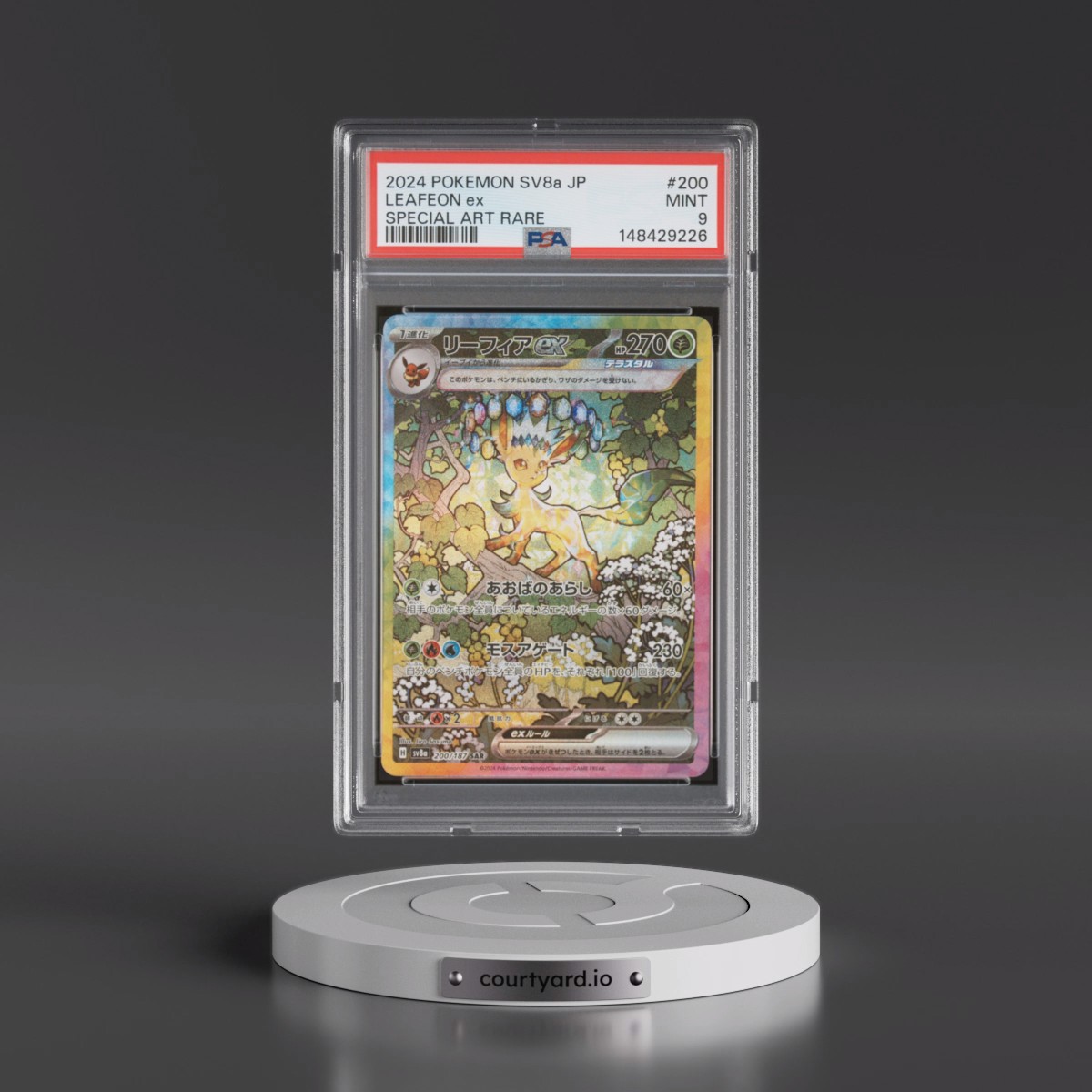 2024 Pokémon Sv8a-Terastal Fest EX #200 Leafeon EX - Holo Special Art Rare (PSA 9 MINT)
