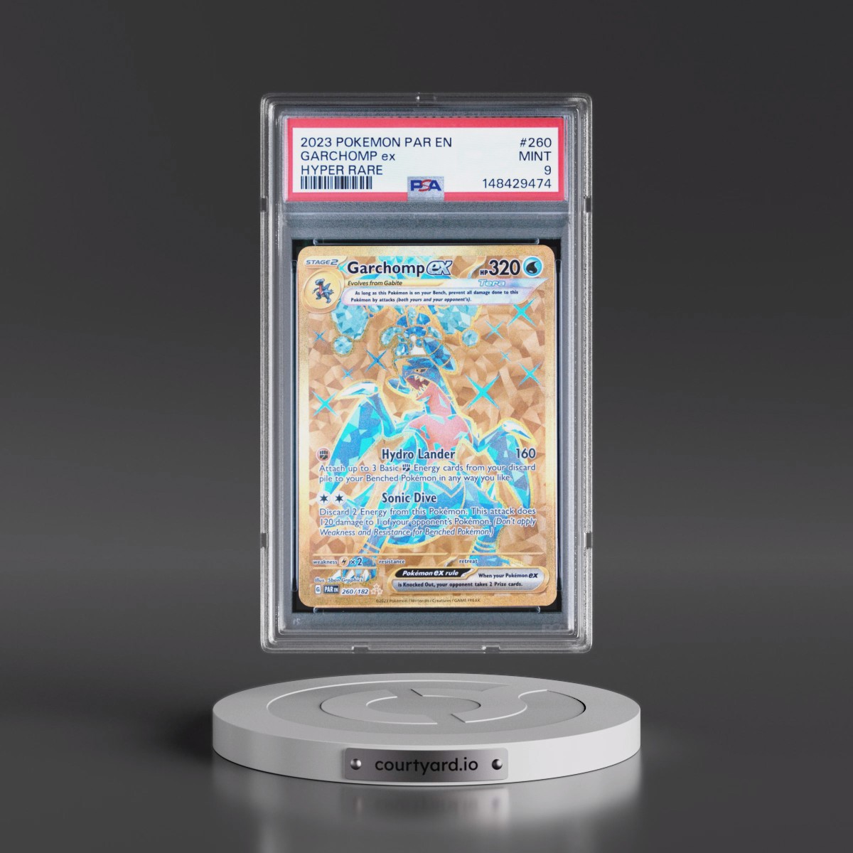 2023 Pokémon Par EN-Paradox Rift #260 Garchomp EX - Holo Hyper Rare (PSA 9 MINT)