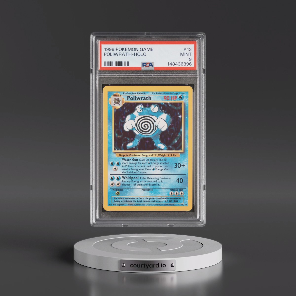 1999 Pokémon Game #13 Poliwrath - Holo (PSA 9 MINT)