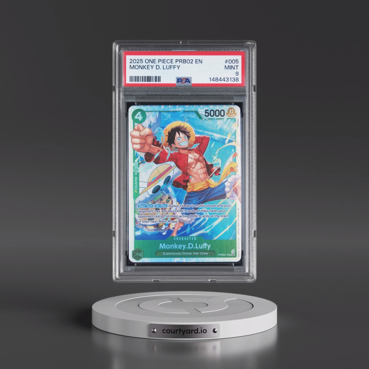 2025 One Piece PRB02-Premium Booster -One Piece Card the Best- Vol.2 #005 Monkey D. Luffy (PSA 9 MINT)