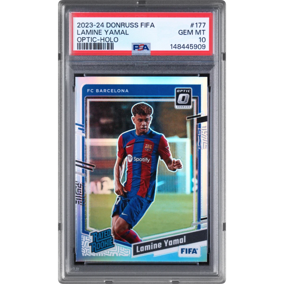 2023-24 Panini Donruss FIFA #177 Lamine Yamal - Optic-Holo (PSA 10 GEM MINT)