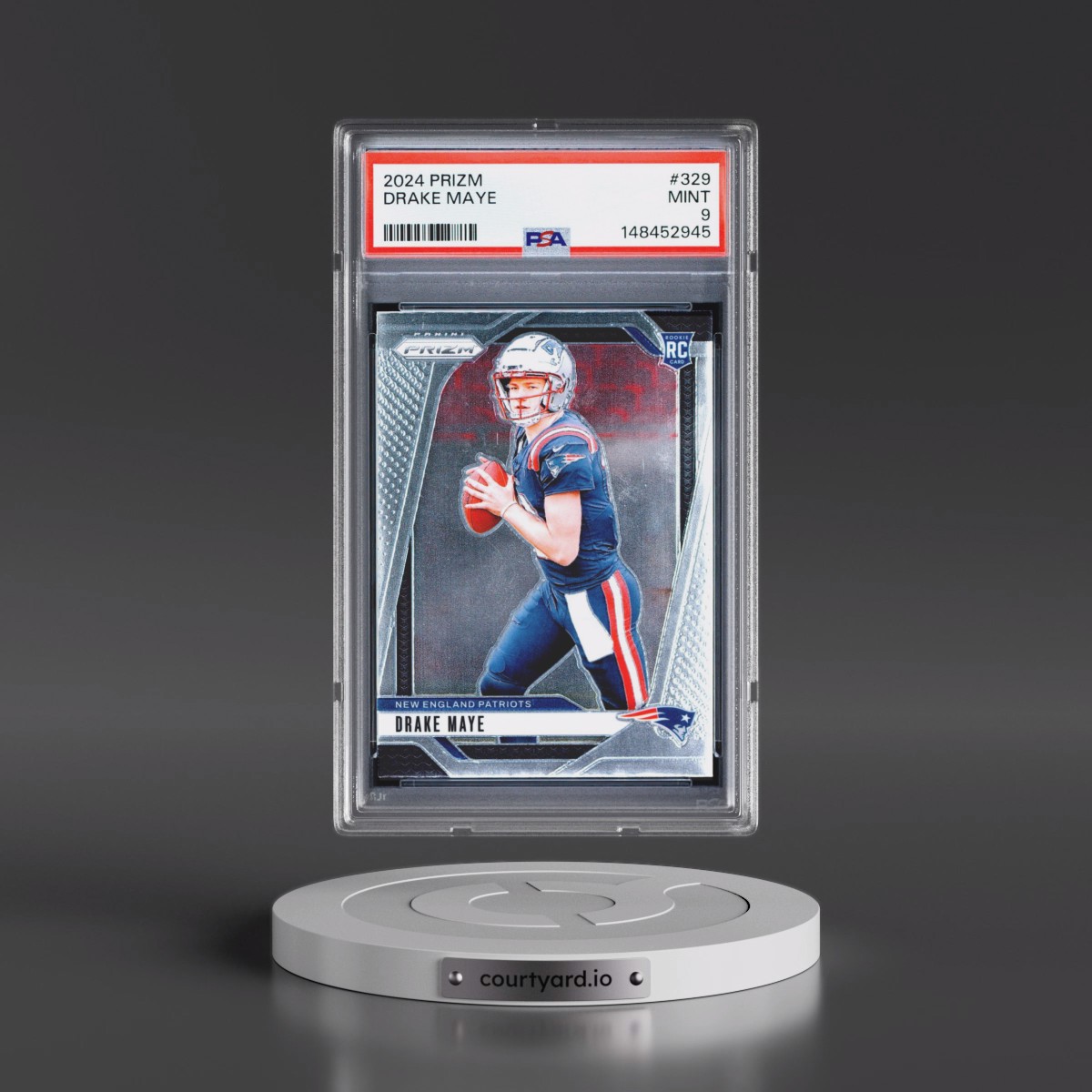 2024 Panini Prizm #329 Drake Maye (PSA 9 MINT)