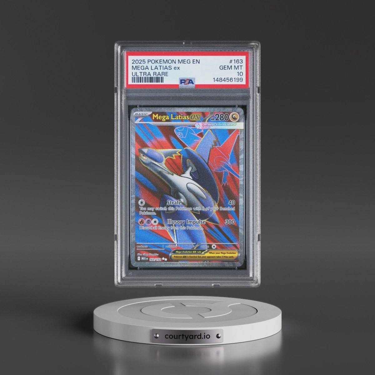 2025 Pokémon Meg EN-Mega Evolution #163 Mega Latias EX - Holo Ultra Rare (PSA 10 GEM MINT)