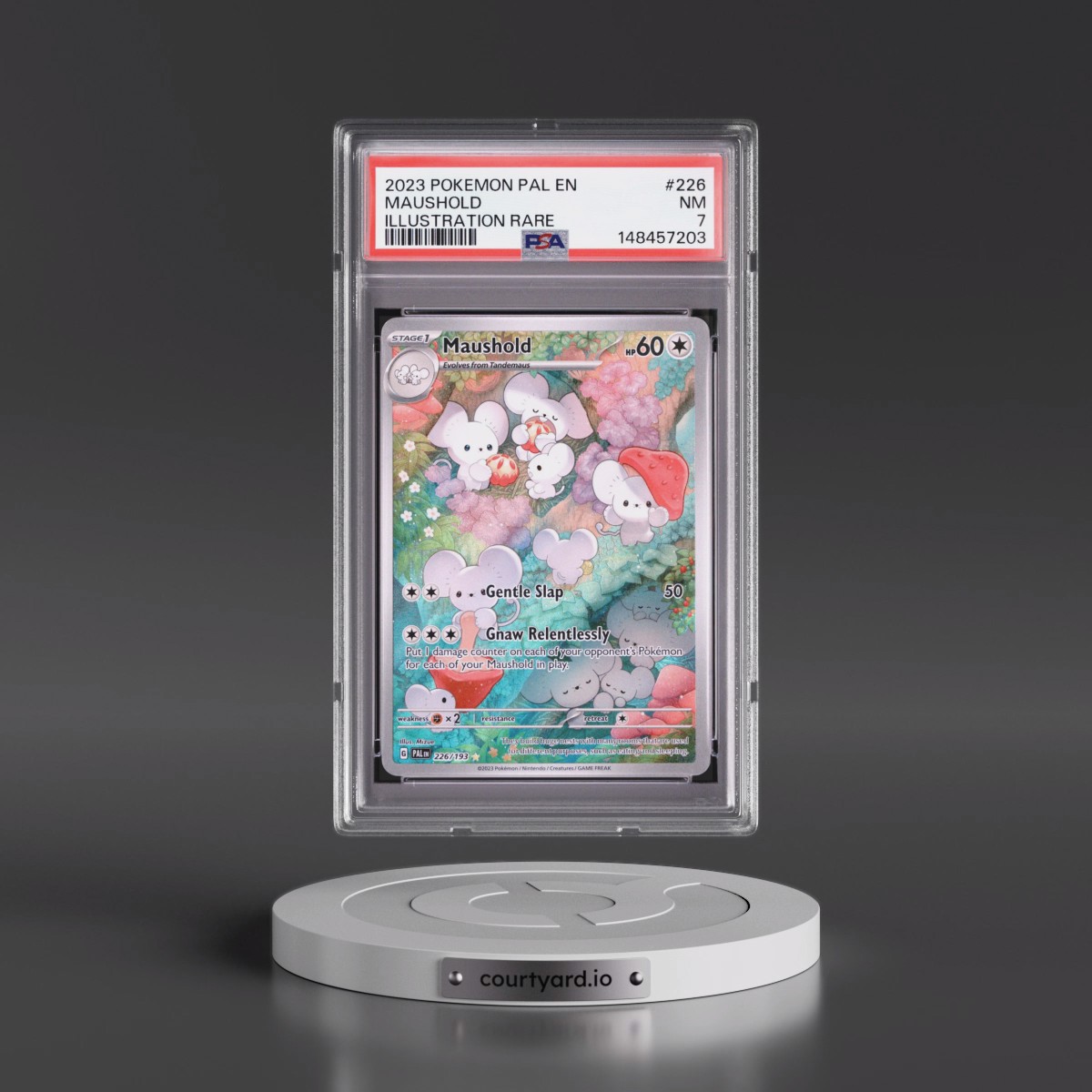 2023 Pokémon Pal EN-Paldea Evolved #226 Maushold - Illustration Rare (PSA 7 NM)