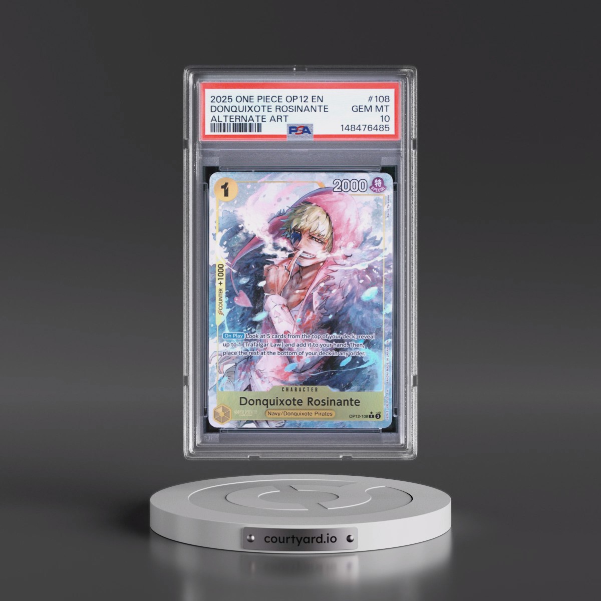 2025 One Piece OP12-Legacy of the Master #108 Donquixote Rosinante - Alternate Art (PSA 10 GEM MINT)