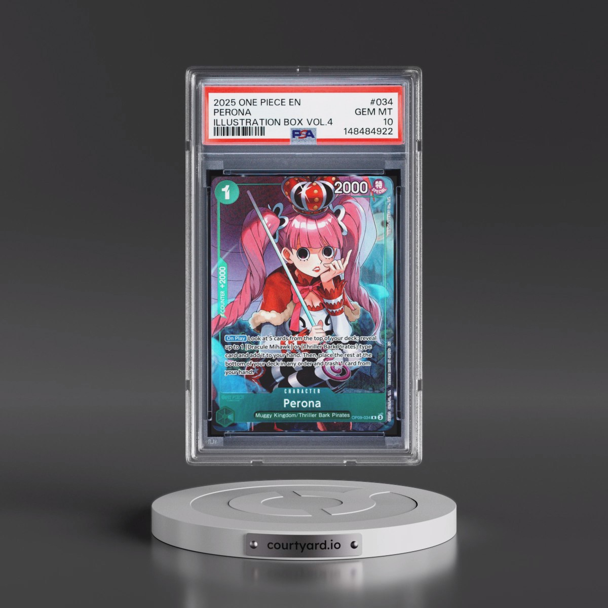 2025 One Piece Promos #034 Perona - Illustration Box Vol.4 (PSA 10 GEM MINT)