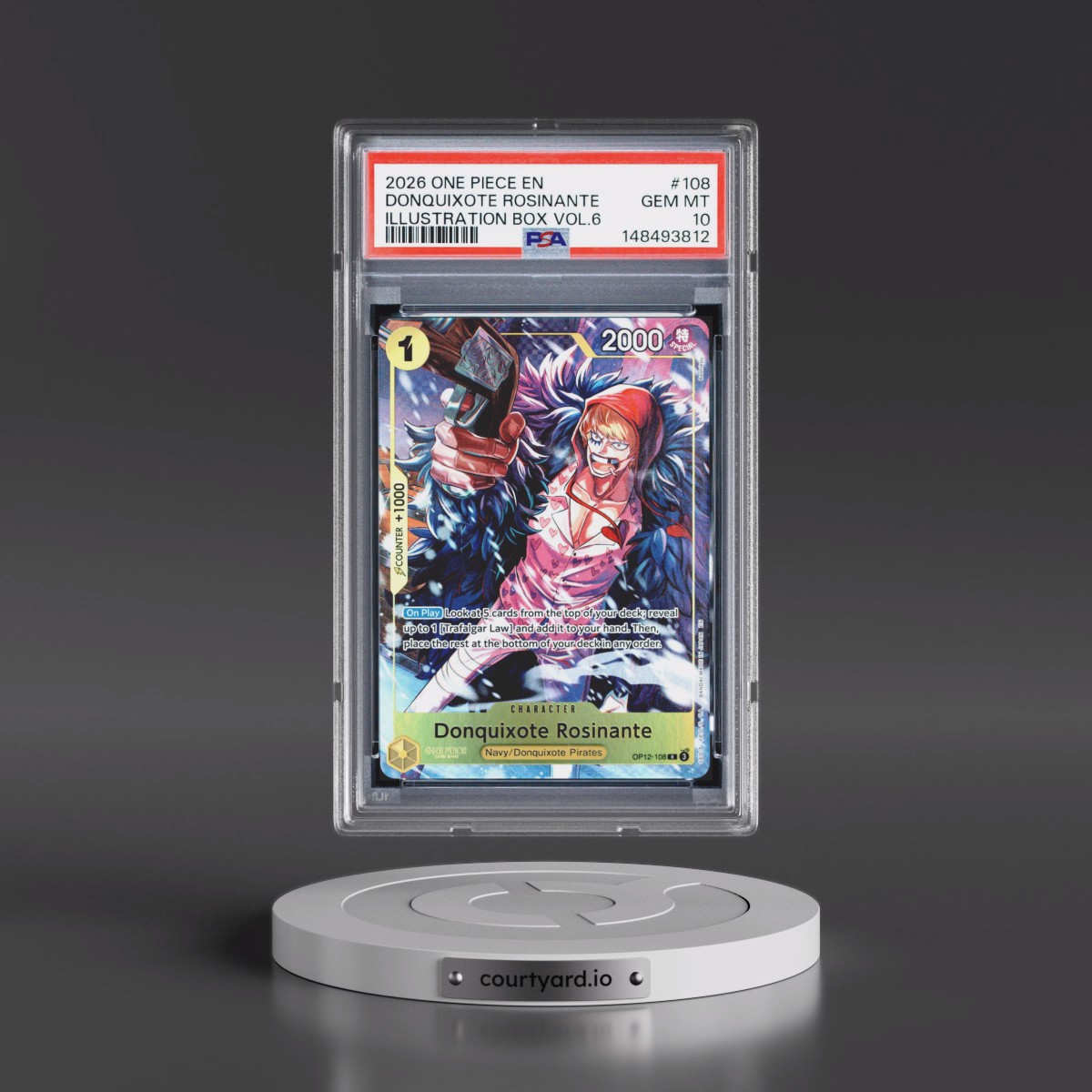2026 One Piece Promos #108 Donquixote Rosinante - Illustration Box Vol.6 (PSA 10 GEM MINT)
