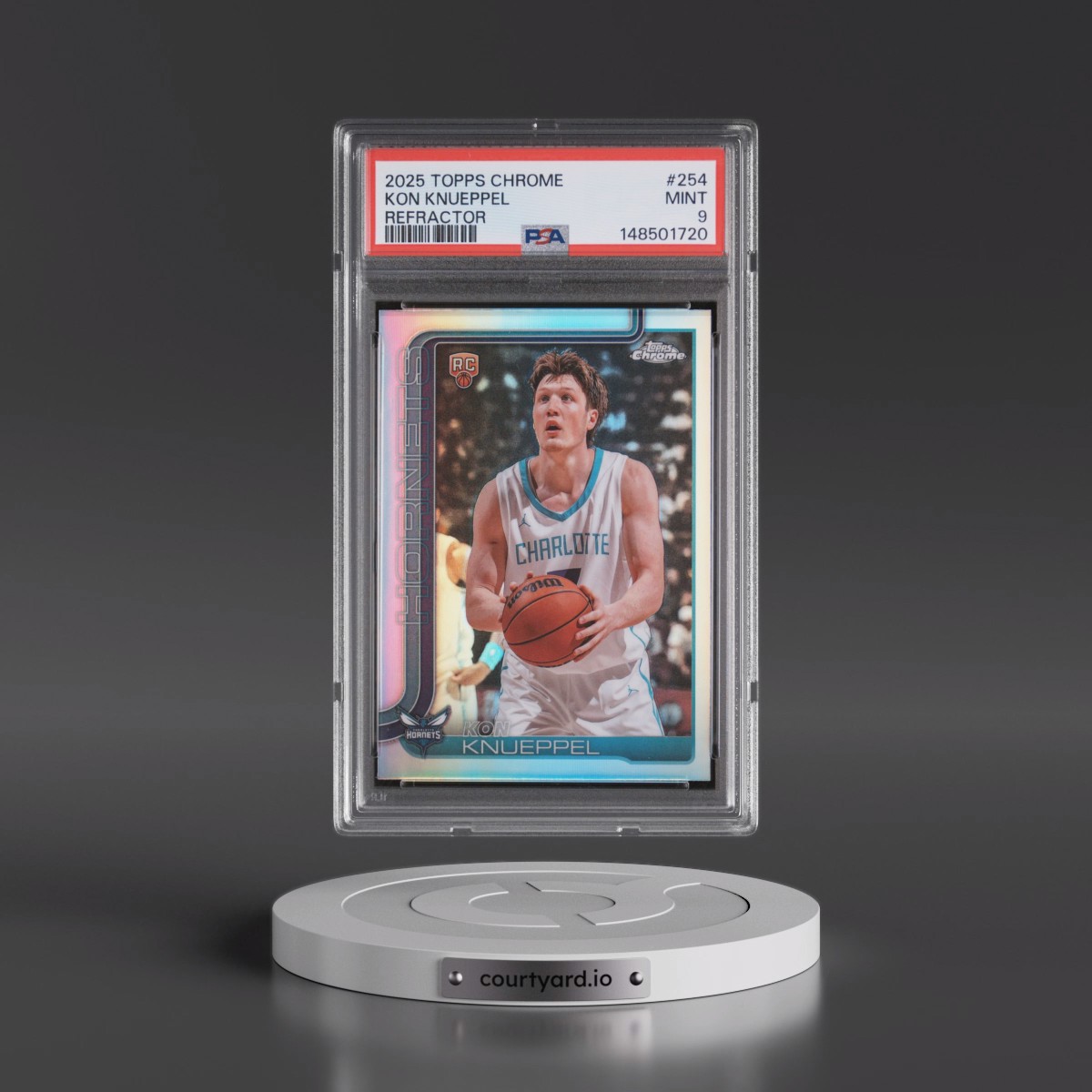 2025 Topps Chrome #254 Kon Knueppel - Refractor (PSA 9 MINT)