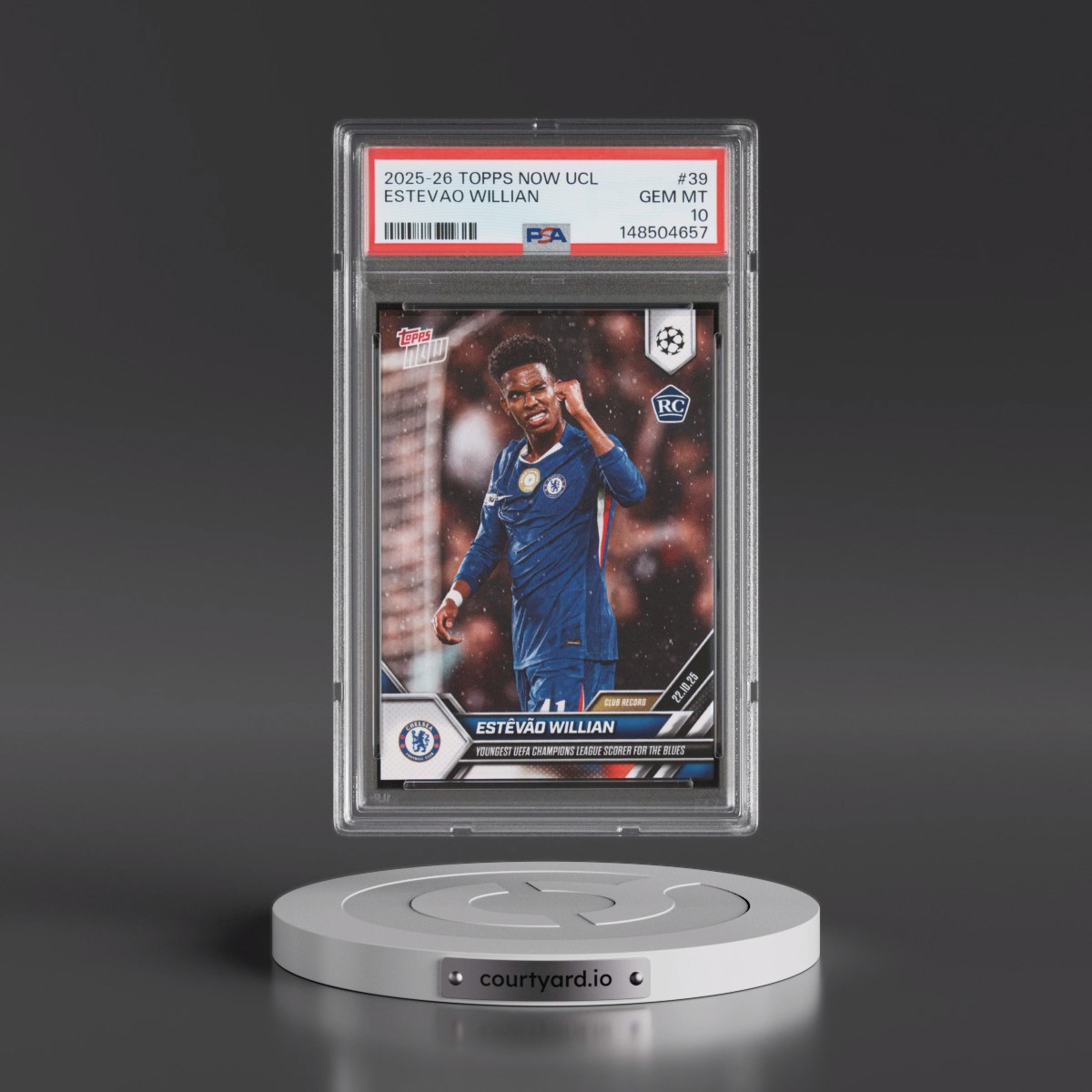 2025 Topps Now UEFA Champions League Estevao Willian #39 PSA 10