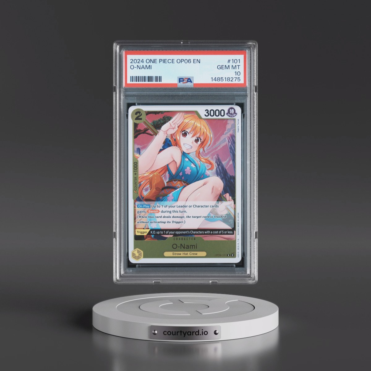2024 One Piece OP06-Wings of the Captain #101 O-Nami (PSA 10 GEM MINT)