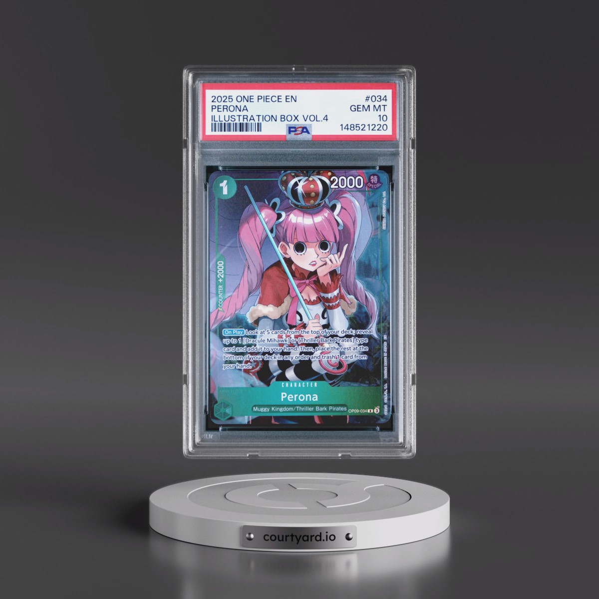 2025 One Piece Promos #034 Perona - Illustration Box Vol.4 (PSA 10 GEM MINT)