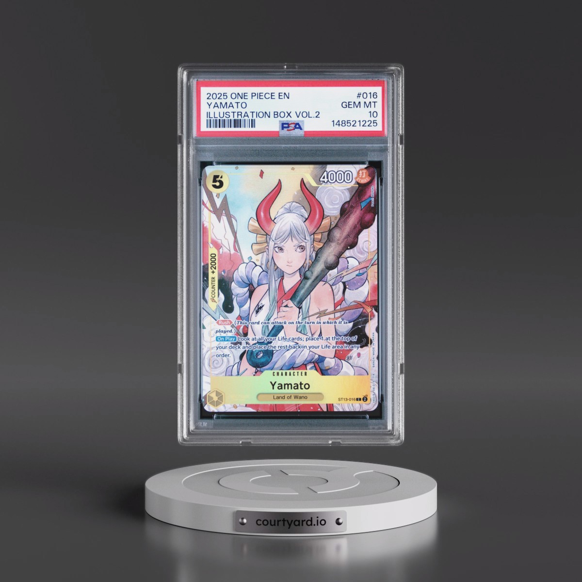 2025 One Piece Promos #016 Yamato - Illustration Box Vol.2 (PSA 10 GEM MINT)