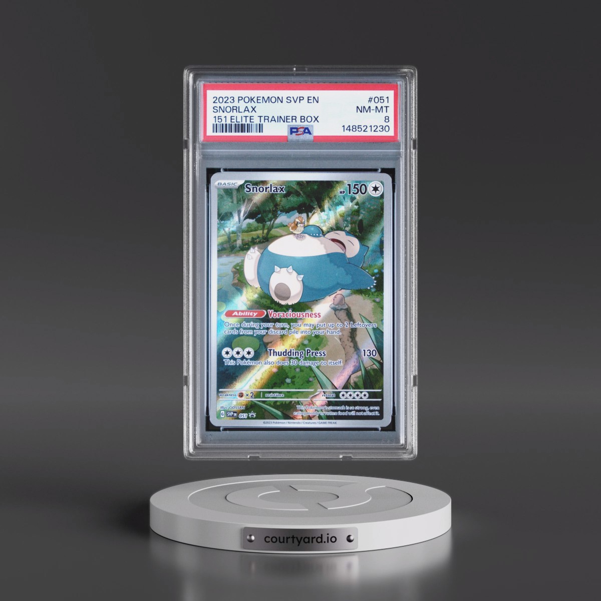 2023 Pokémon Svp EN-SV Black Star Promo #051 Snorlax - 151 Elite Trainer Box (PSA 8 NM-MT)