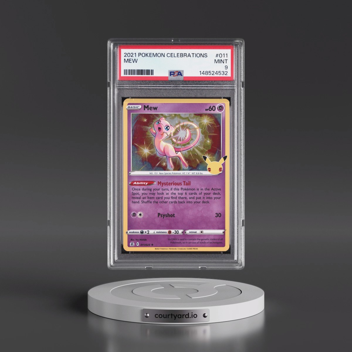 2021 Pokémon Celebrations #011 Mew (PSA 9 MINT)