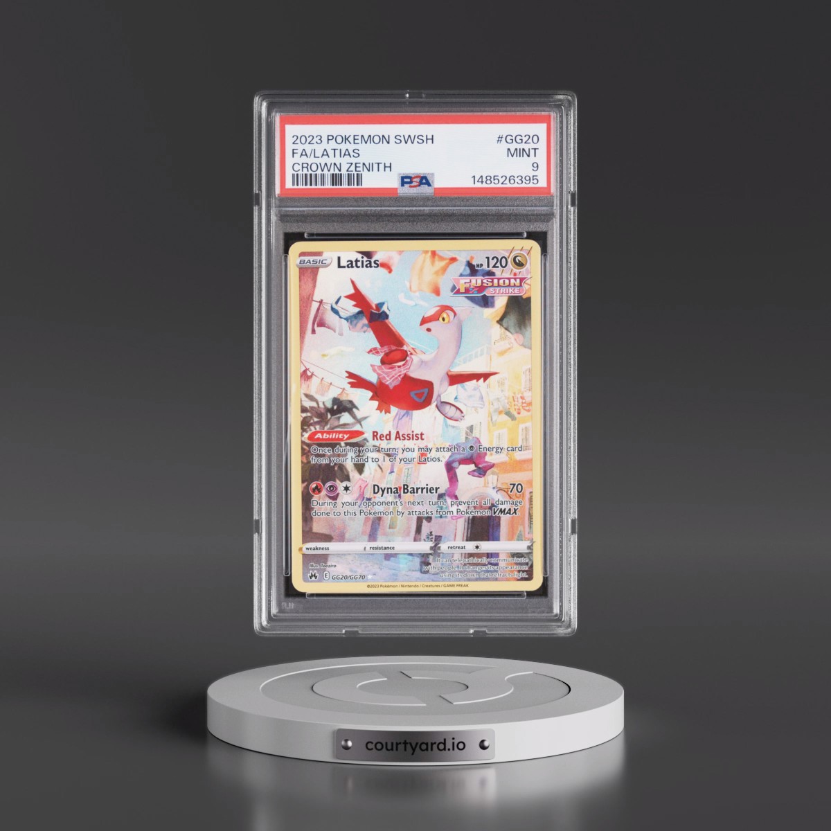 2023 Pokémon Sword and Shield Crown Zenith #GG20 Latias - Full Art (PSA 9 MINT)