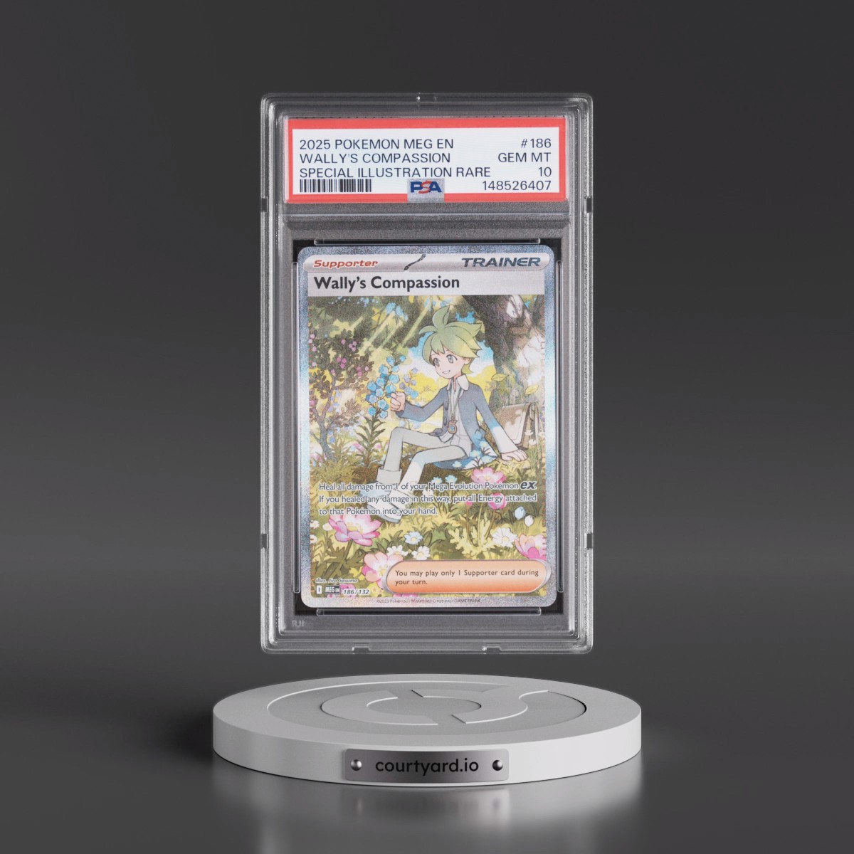 2025 Pokémon Meg EN-Mega Evolution #186 Wally's Compassion - Special Illustration Rare (PSA 10 GEM MINT)