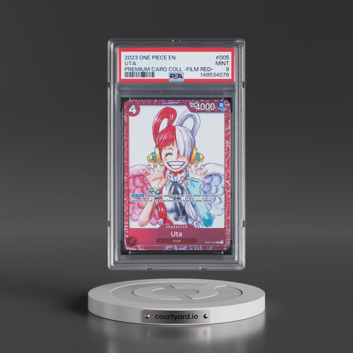 2023 One Piece Premium Card Collection -One Piece Film Red #005 Uta (PSA 9 MINT)