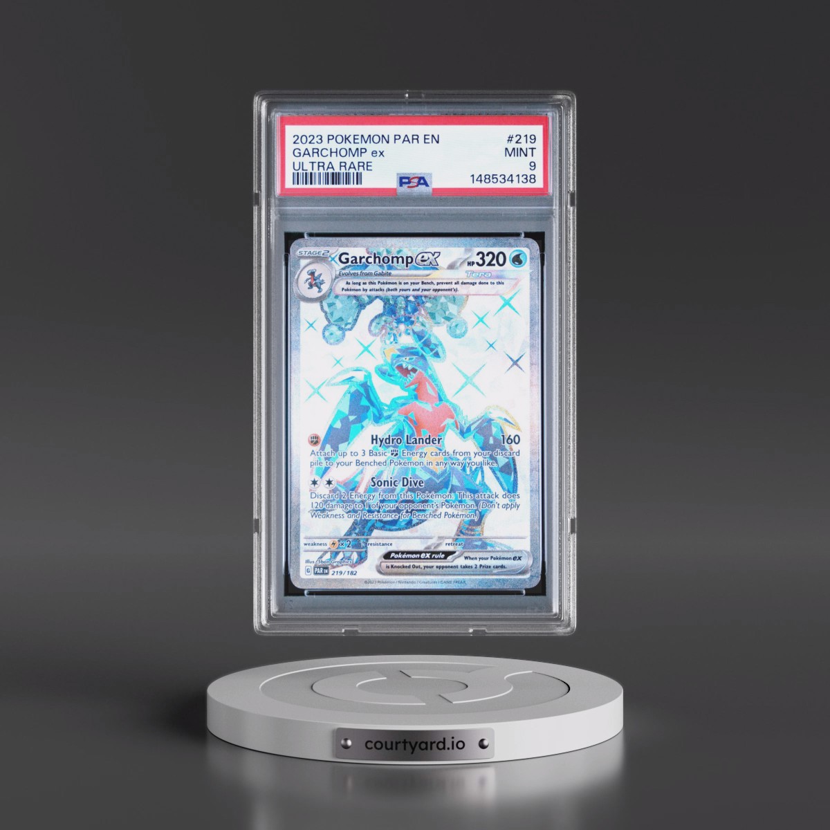2023 Pokémon Par EN-Paradox Rift #219 Garchomp EX - Holo Ultra Rare (PSA 9 MINT)