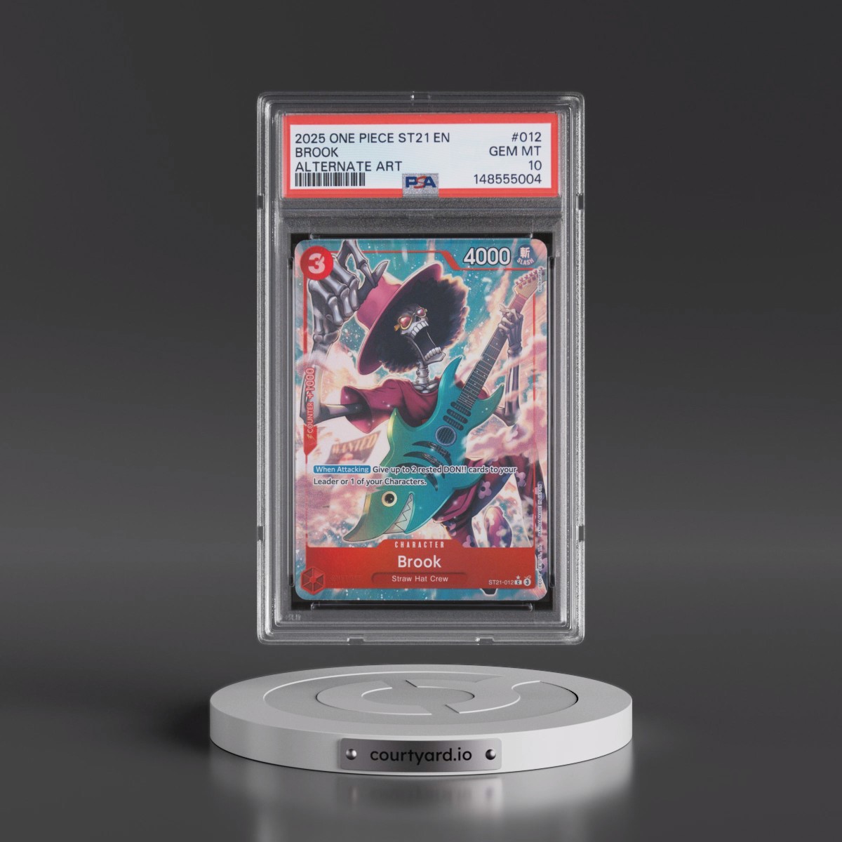 2025 One Piece Starter Deck ST21-EX Gear 5 #012 Brook - Alternate Art (PSA 10 GEM MINT)