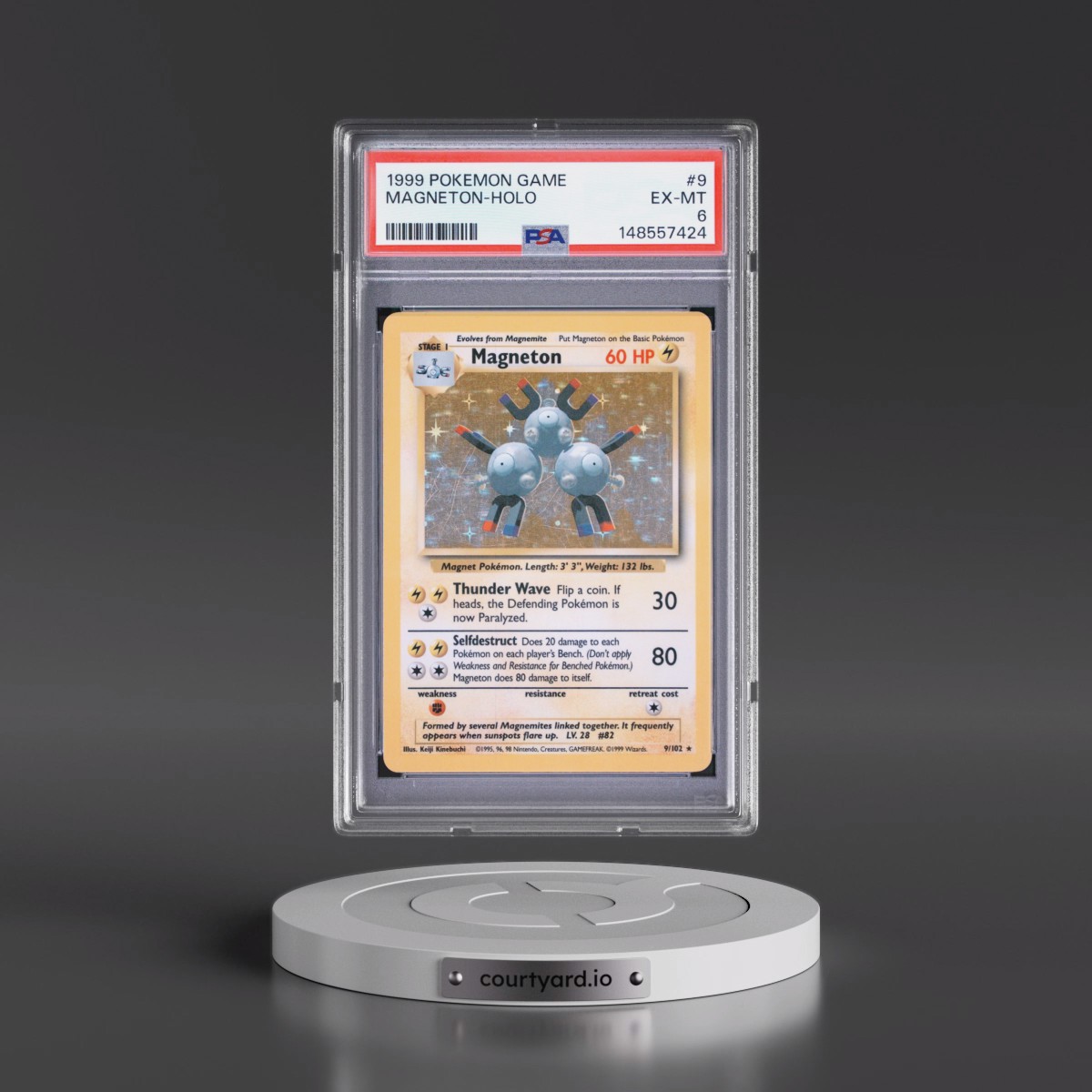 1999 Pokémon Game #9 Magneton - Holo (PSA 6 EX-MT)
