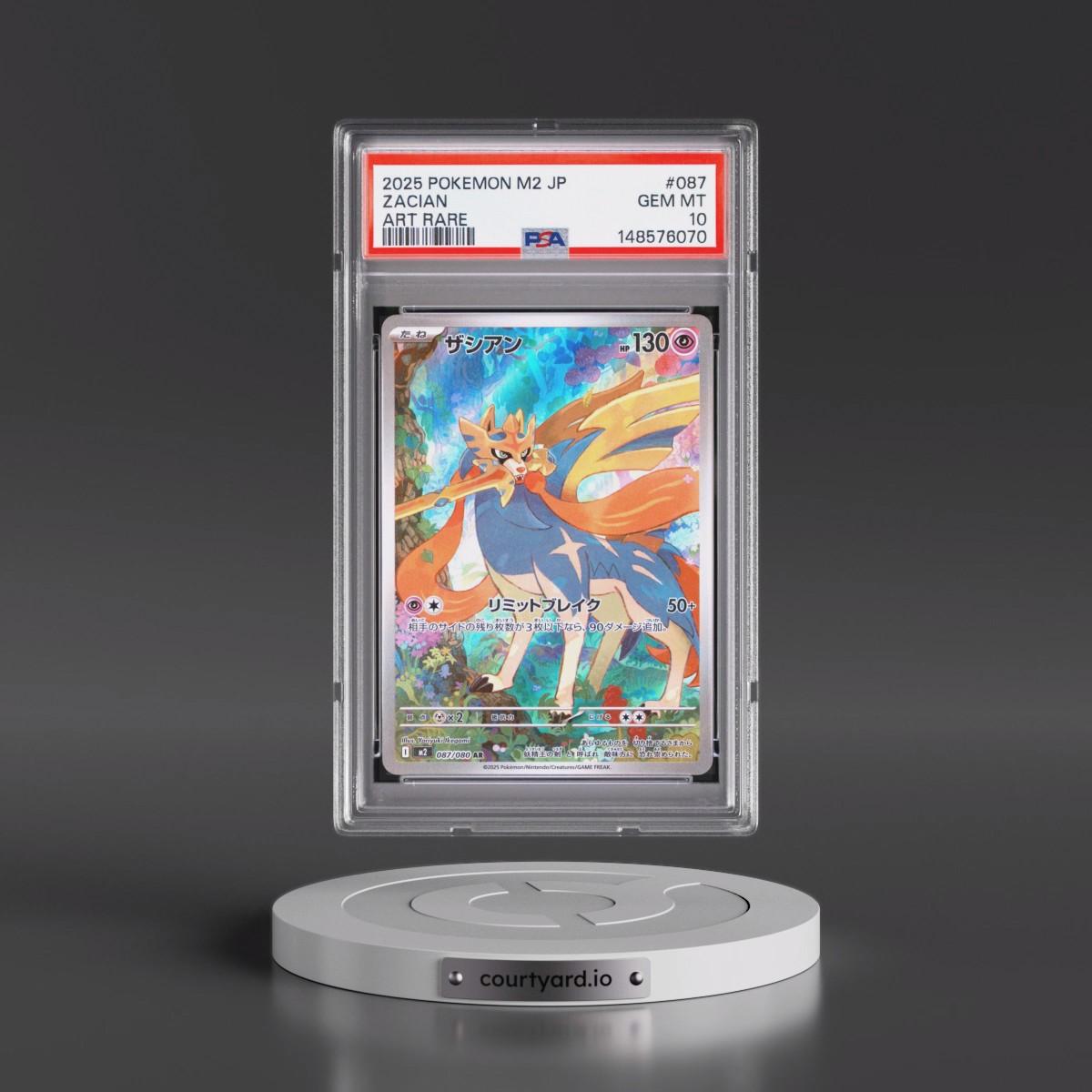 2025 Pokémon M2-Inferno X #087 Zacian - Art Rare (PSA 10 GEM MINT)