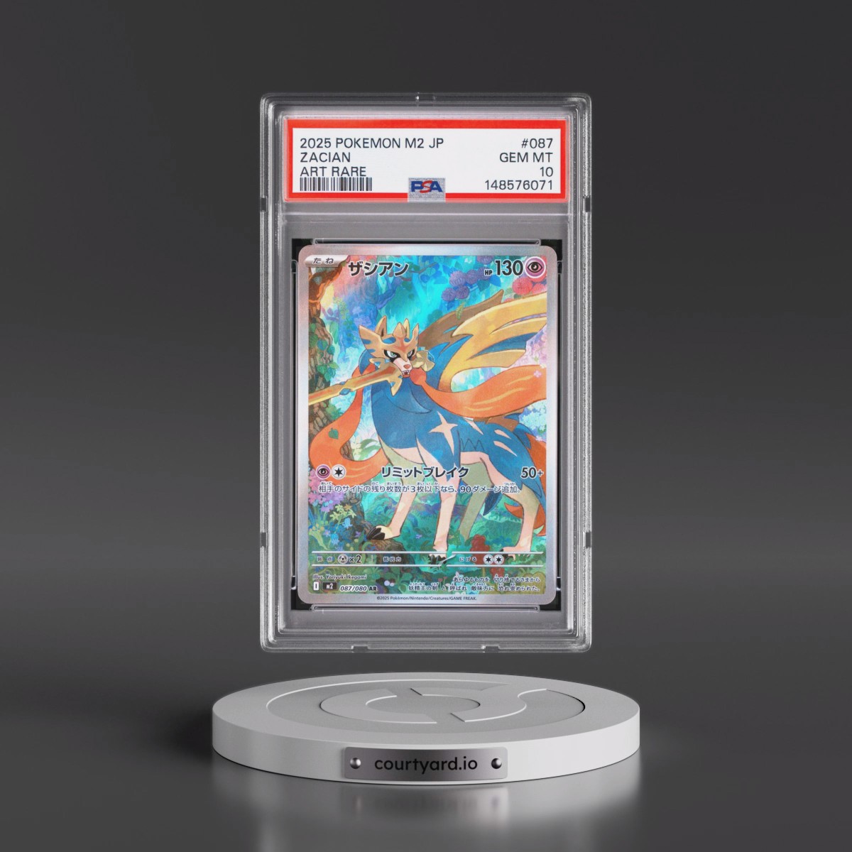 2025 Pokémon M2-Inferno X #087 Zacian - Art Rare (PSA 10 GEM MINT)