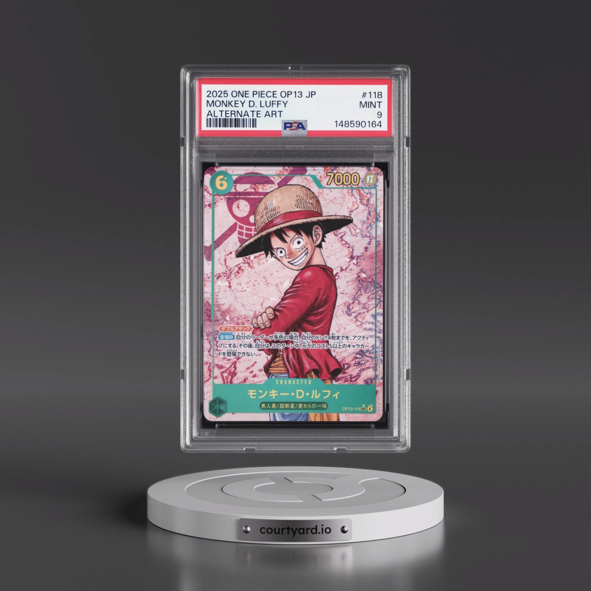 2025 One Piece Japanese OP13-Carrying on His Will #118 Monkey D. Luffy - Alternate Art (PSA 9 MINT)