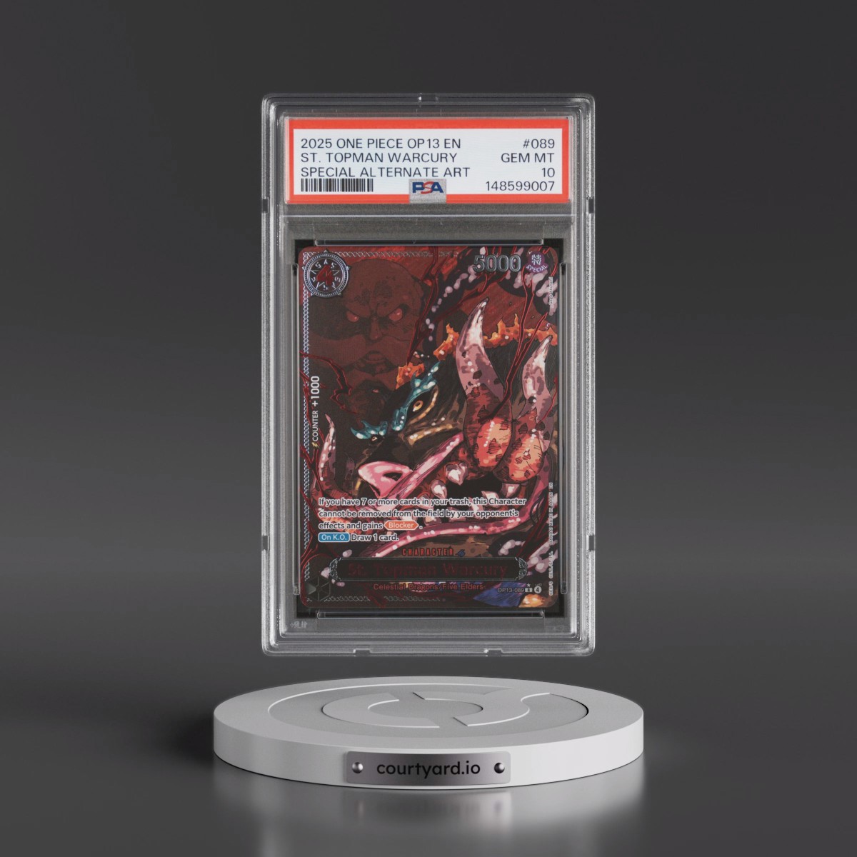 2025 One Piece OP13-Carrying on His Will #089 St. Topman Warcury - Special Alternate Art (PSA 10 GEM MINT) - Photo