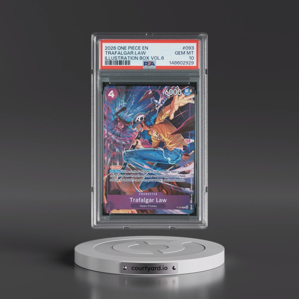 2026 One Piece Promos #093 Trafalgar Law - Illustration Box Vol.6 (PSA 10 GEM MINT)