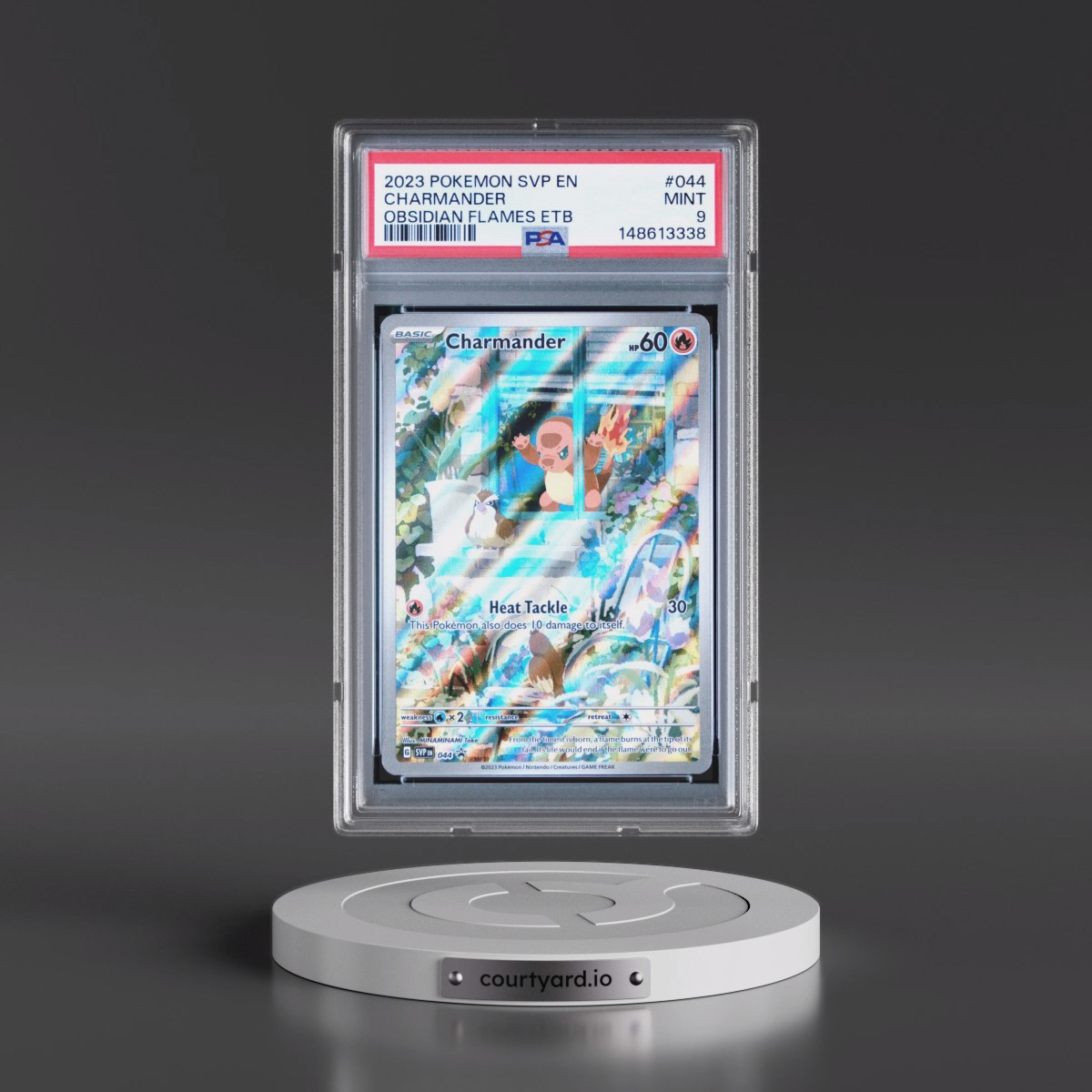 2023 Pokémon Svp EN-SV Black Star Promo #044 Charmander - Obsidian Flames Elite Trainer Box (PSA 9 MINT)