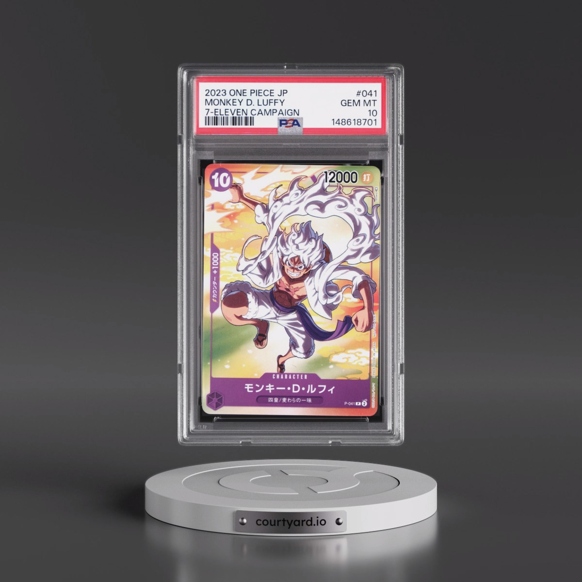2023 One Piece Japanese Promos #041 Monkey D. Luffy - 7-Eleven Campaign (PSA 10 GEM MINT)