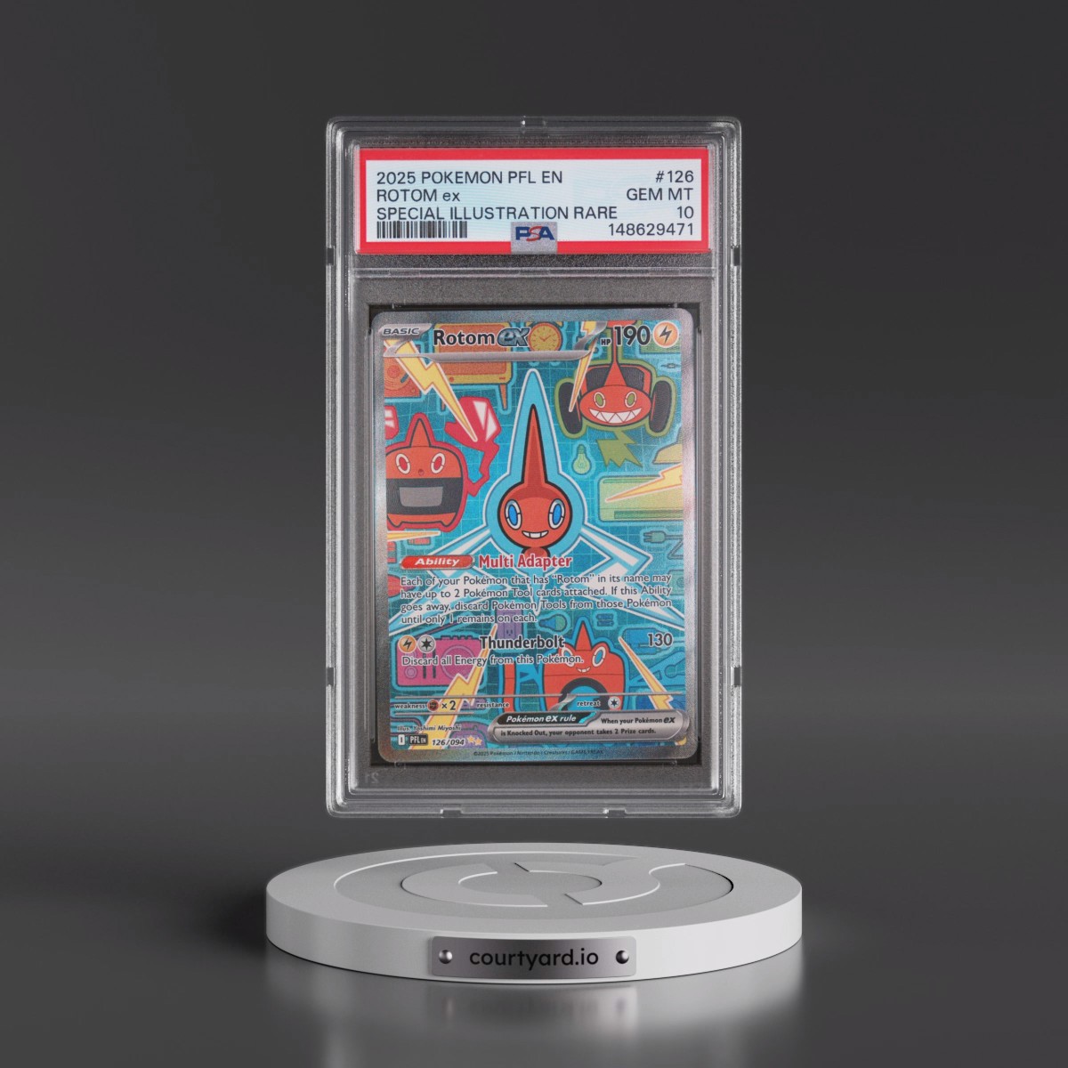 2025 Pokémon Pfl EN-Phantasmal Flames #126 Rotom EX - Holo Special Illustration Rare (PSA 10 GEM MINT)