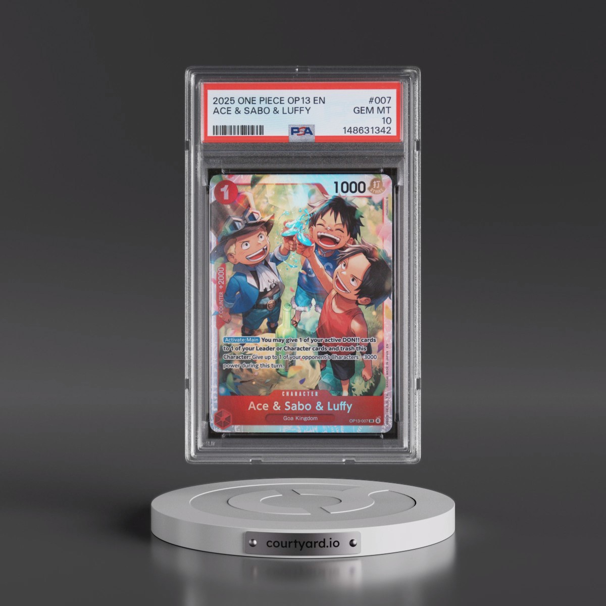 2025 One Piece OP13-Carrying on His Will Ace & Sabo & Luffy #007 PSA 10