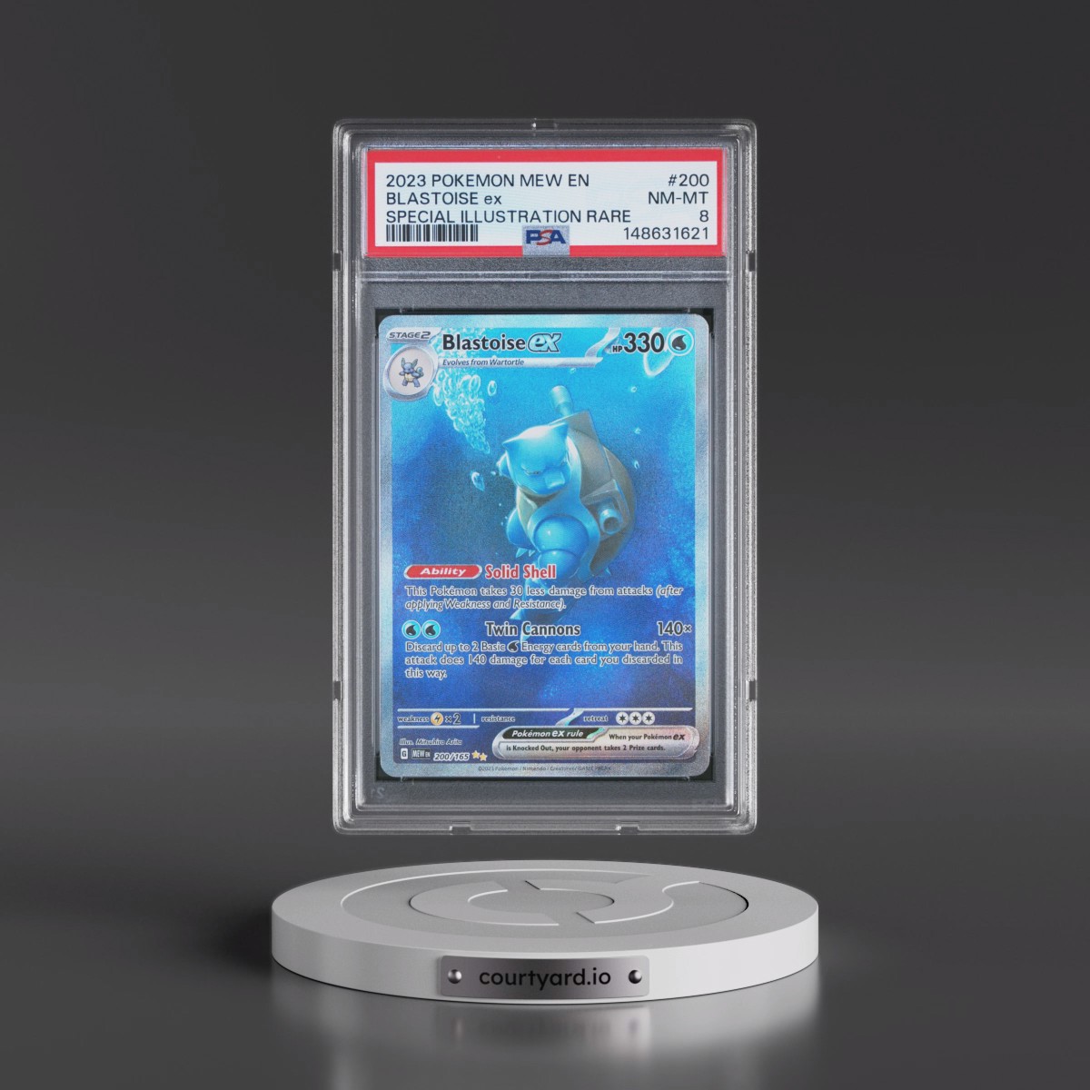 2023 Pokémon Mew EN-151 #200 Blastoise EX - Holo Special Illustration Rare (PSA 8 NM-MT)
