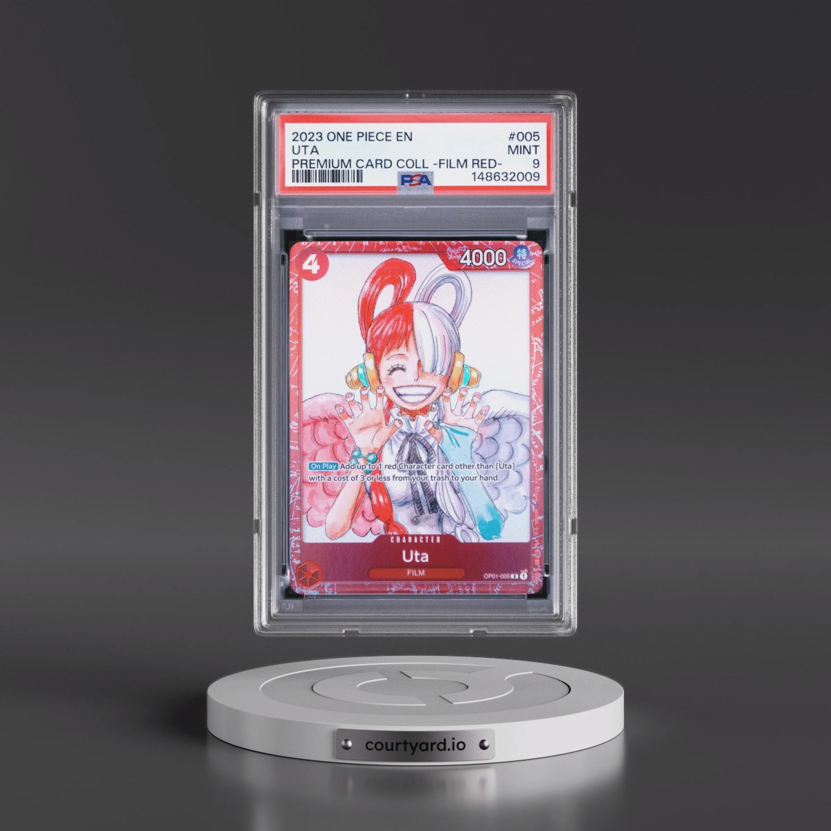 2023 One Piece Premium Card Collection -One Piece Film Red #005 Uta (PSA 9 MINT)