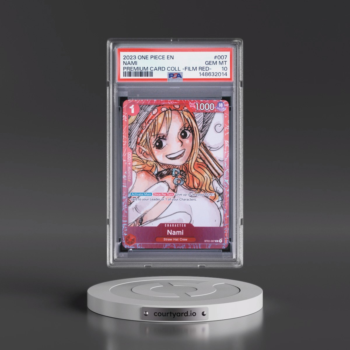 2023 One Piece Premium Card Collection -One Piece Film Red Nami #007 PSA 10