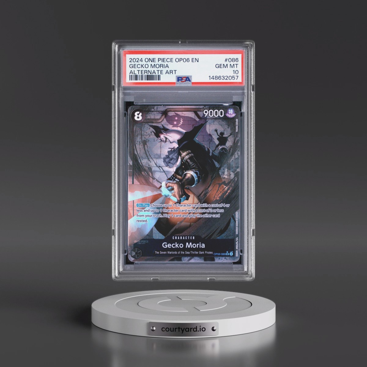 2024 One Piece OP06-Wings of the Captain #086 Gecko Moria - Alternate Art (PSA 10 GEM MINT)