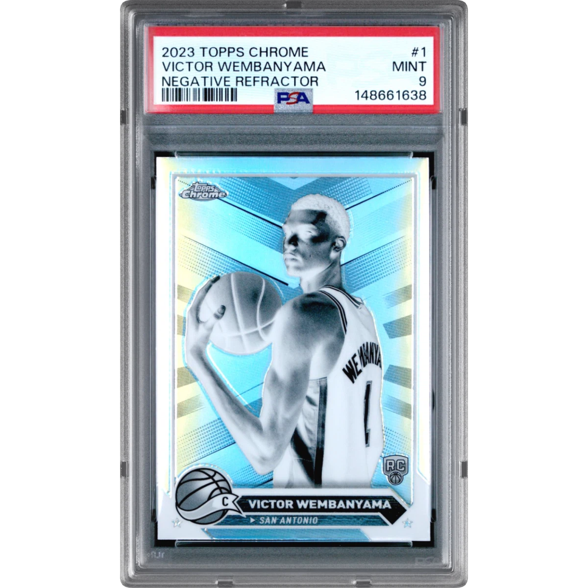 2023 Topps Chrome #1 Victor Wembanyama - Negative Refractor (PSA 9 MINT)