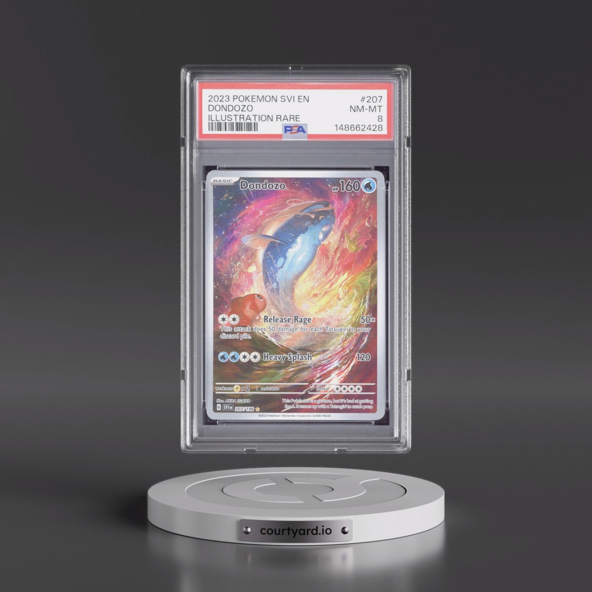 2023 Pokémon Svi EN-Scarlet & Violet #207 Dondozo - Illustration Rare (PSA 8 NM-MT)