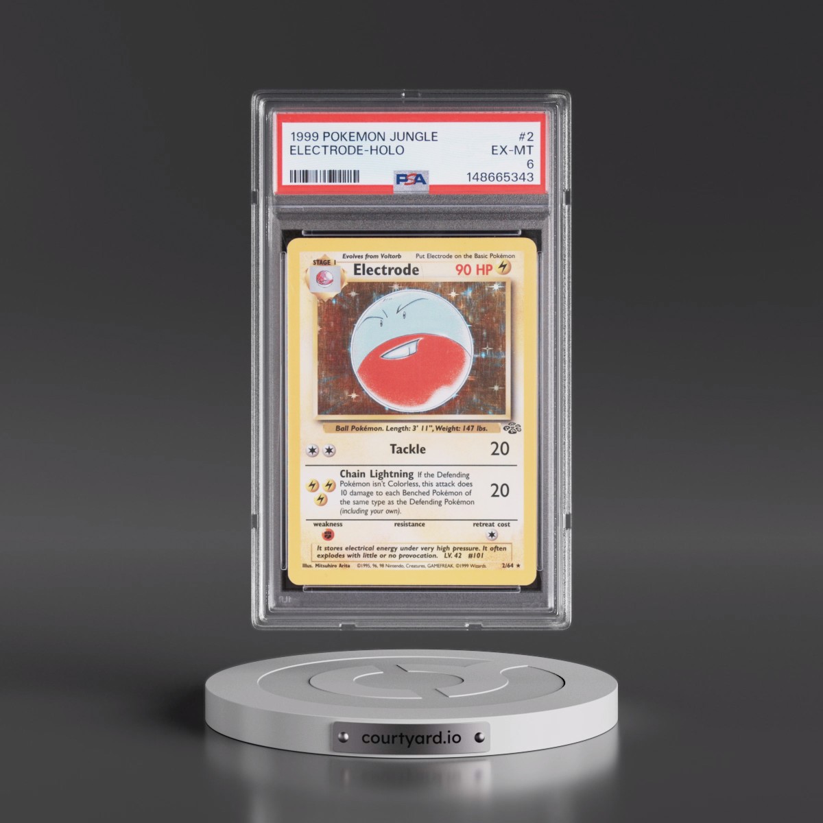 1999 Pokémon Jungle #2 Electrode - Holo (PSA 6 EX-MT)