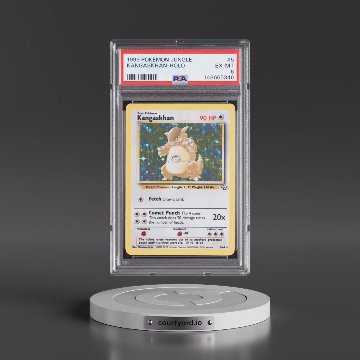 1999 Pokémon Jungle #5 Kangaskhan - Holo (PSA 6 EX-MT)