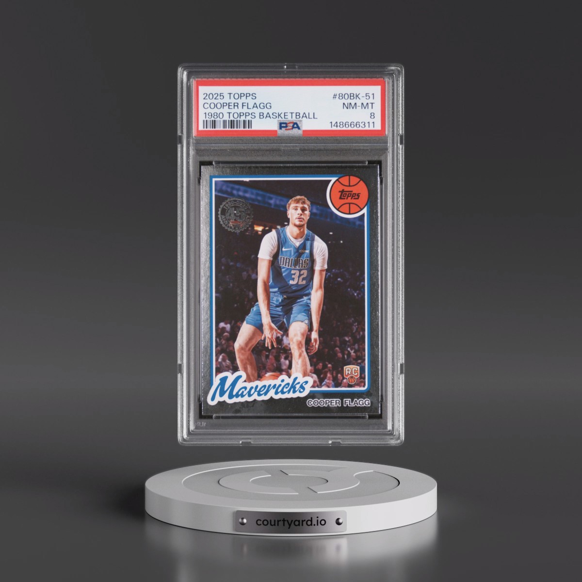2025 Topps 1980-81 Topps Basketball #80BK-51 Cooper Flagg (PSA 8 NM-MT)