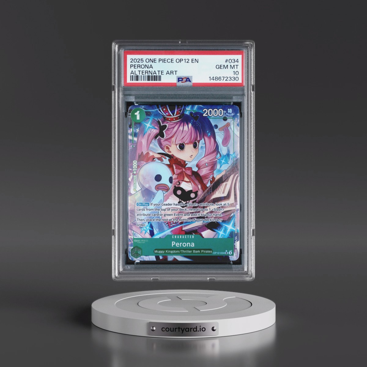 2025 One Piece OP12-Legacy of the Master #034 Perona - Alternate Art (PSA 10 GEM MINT)