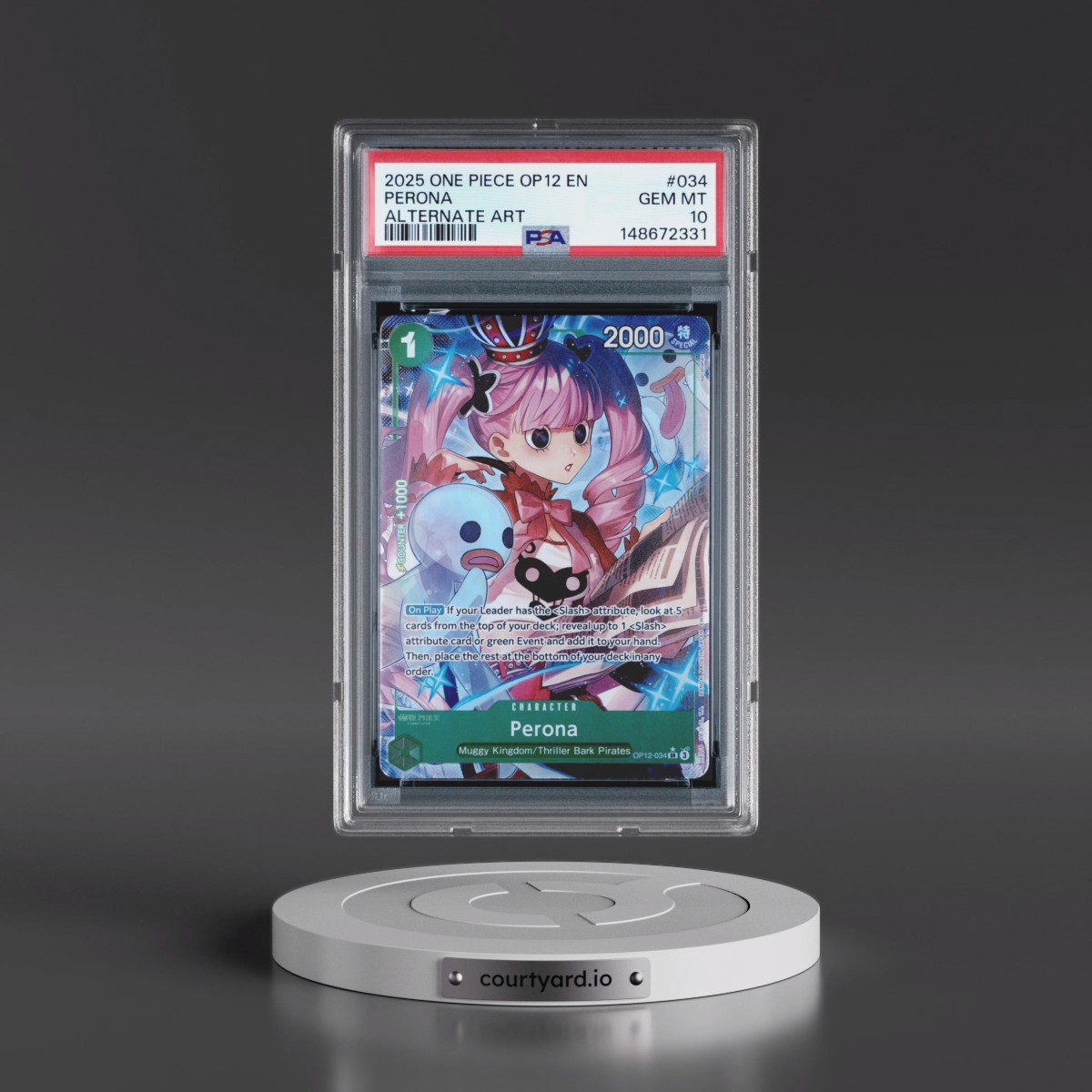 2025 One Piece OP12-Legacy of the Master #034 Perona - Alternate Art (PSA 10 GEM MINT)
